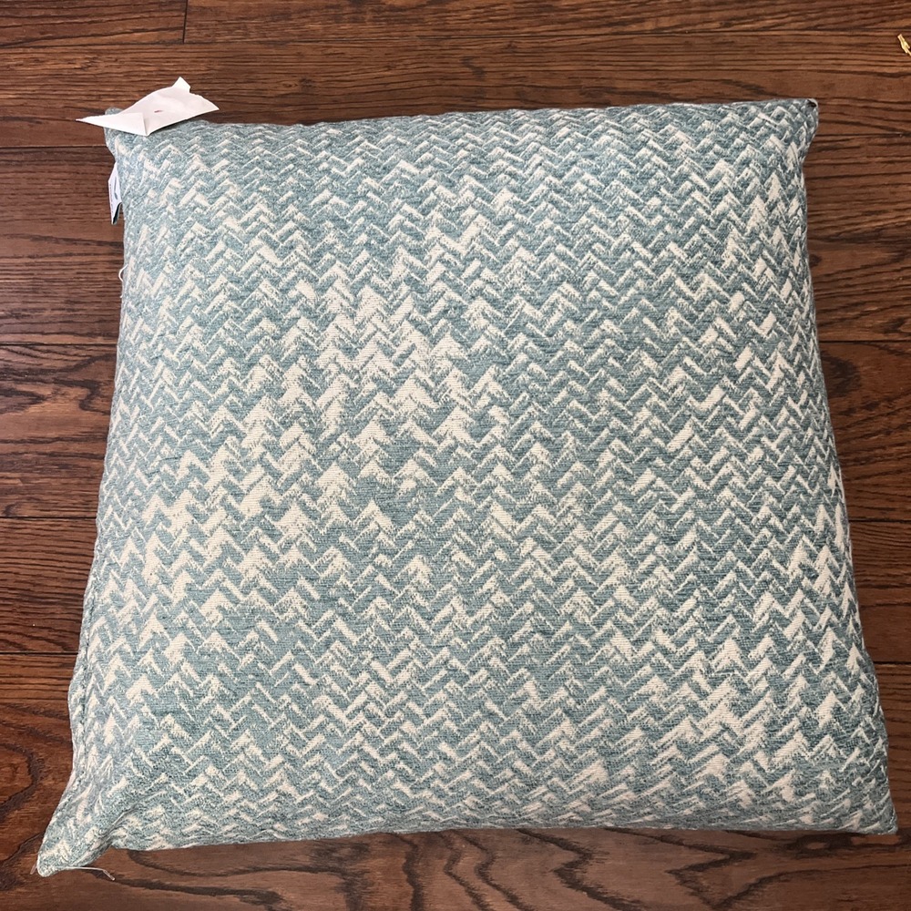 westex pillow teal chevron abstract mountains 19" Feather Filled